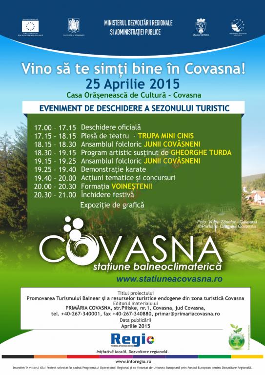 Deschiderea sezonului turistic 2015, Covasna