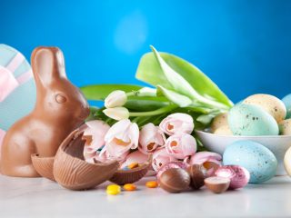 white-flowers-between-brown-rabbit-figure-and-eggs-2072163